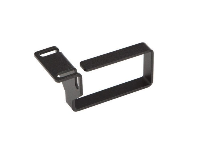 Kendall Universal Wire Minder black cable management bracket with adjustable attachment for rack mount installations