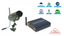 ClearCamII wireless camera kit with outdoor/indoor color camera, night vision, audio, and receiver with antennas