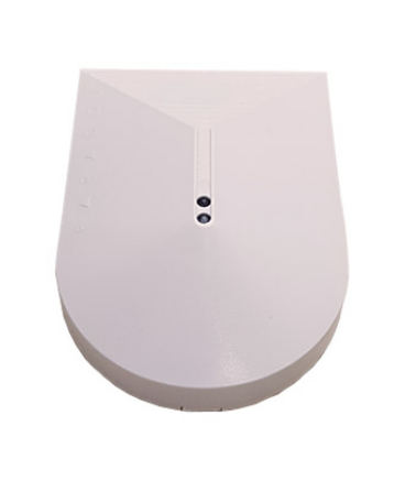 DG457 Paradox Glasstrek white audio glassbreak detector with rounded base and dual sensor indicators Main image