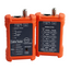 PAL-1594 LAN A/V cable tester with orange housing showing shield/coax testing panel and wiring standards reference guide