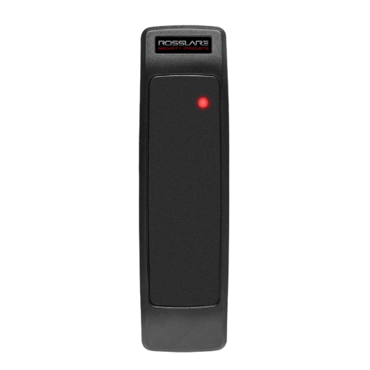 Rosslare Mullion multi-format proximity reader with red LED indicator, IP65 waterproof black rectangular device for RFID acc… Main image