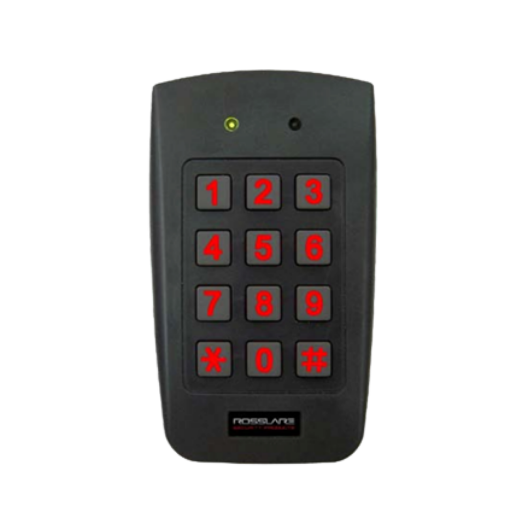 Black IP65 waterproof proximity reader with 12 red programmable buttons and dual indicator lights for access control systems Main image