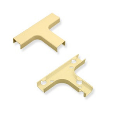 ICC ivory 3/4 inch raceway tee and base connector components for cable management systems Main image