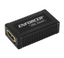 Black HDMI signal repeater extender with ribbed housing and single HDMI port connector