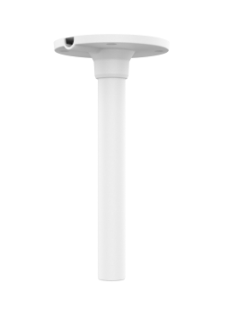 TR-CM24-IN aluminum pendant mount for fixed dome cameras with adjustable mounting bracket and white pole