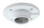 White indoor mount bracket for PTZ dome cameras with flush ceiling installation and mounting holes
