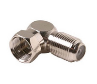 Steren 200-107 F90 right angle coaxial adapter with male threaded connector and female socket