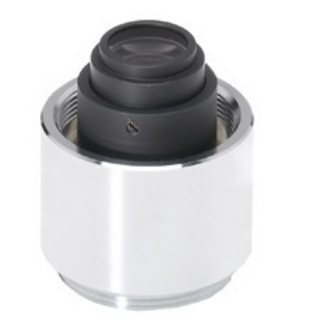 TEC-2X Computar 2X extender lens attachment for TEC-55 camera with black barrel and clear optical housing