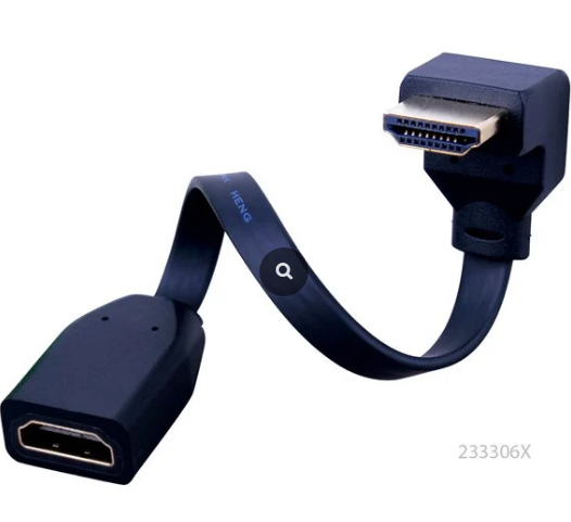 Vanco The ULTIMATE HDMI® Adapter – Right Angle Super Flex Flat HDMI® High Speed Male to Female Cable