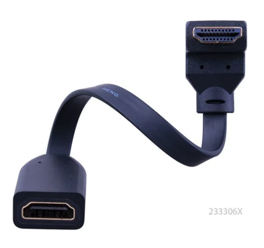Vanco The ULTIMATE HDMI® Adapter – Right Angle Super Flex Flat HDMI® High Speed Male to Female Cable