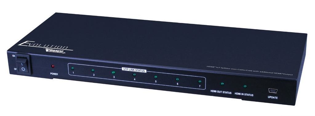 Vanco Evolution HDMI® 1×7 Splitter over Cat5e/Cat6 Cable with Additional HDMI® Output