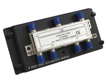Wavenet 2 GHz 6‐PORT PASSIVE VIDEO SPLITTER W/ PLASTIC BRACKET Main image