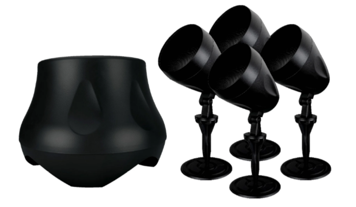 Vanco Outdoor Speaker Kit with Landscape Subwoofer - Black