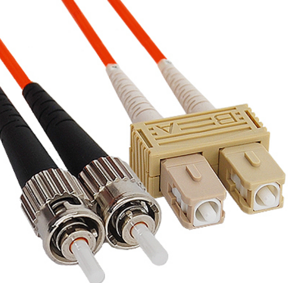 ICC SC-ST Duplex MM 62.5/125 OM1 Fiber Patch Cable - 1 Meter