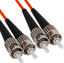 ICC ST-ST Duplex MM 62.5/125 OM1 Fiber Patch Cable - 5 Meter