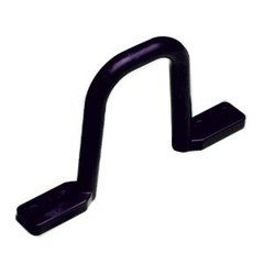 Black Arlington Industries small D ring cable distribution bracket with 2 inch width and 2.25 inch depth for rack cable mana… Main image