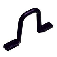 Black Arlington Industries small D ring cable distribution bracket with 2 inch width and 2.25 inch depth for rack cable mana…