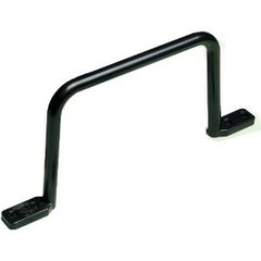 Black D-ring cable management bracket with 5 inch width and 3.25 inch depth for rack mount installations