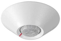 Paradox 360-degree ceiling-mounted digital motion detector with white dome housing and integrated sensor lens