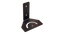 DW black mounting bracket for SiteWatch illuminators with single attachment point and angled design