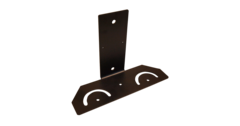 DW double mounting bracket for SiteWatch illuminators with black finish and dual eye hooks for secure installation
