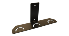DW triple mounting bracket for SiteWatch illuminators with black steel construction and mounting hardware Main image