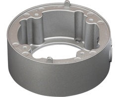 Digital Watchdog gray junction box for bullet cameras with cylindrical design and mounting bracket