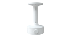 White ceiling mount and junction box for T9 turret cameras with fixed lens, designed for network camera installation Main image