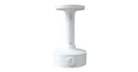 White ceiling mount and junction box for T9 turret cameras with fixed lens, designed for network camera installation