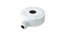 White DWC junction box for T9 turret cameras with fixed lens mount and side cable entry port