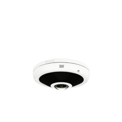 DWC-PVF5Di1TW 5MP fisheye IP camera with white dome housing and black lens viewing area Main image
