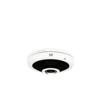 DWC-PVF5Di1TW 5MP fisheye IP camera with white dome housing and black lens viewing area
