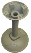 Beige pendant mount bracket for dome security cameras with cylindrical stem and mounting plate