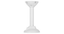 Ivory ceiling mount bracket for V7 ultra low-profile vandal dome cameras with white cylindrical pole and base plate