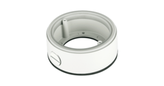 White junction box for V7 ultra low-profile vandal dome camera with mounting hardware