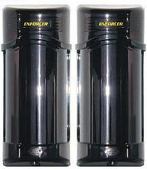 SECO-LARM Twin Photobeam Detectors with dual black cylindrical sensor units for outdoor and indoor perimeter security
