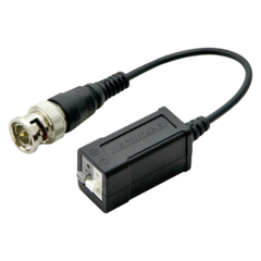 Seco-Larm passive 4-in-1 HD video balun with BNC connector and 6-inch pigtail cable for structured cabling Main image