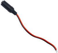 SECO-LARM 3 ft female DC power adapter jack pigtail cable with black connector and red/black wire leads