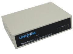 UNICOM 5 Port 10/100Base-TX Fast Ethernet Switch with beige casing and black front panel
