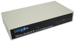 UNICOM 8-port 10/100Base-TX Fast Ethernet Switch with beige top panel and dark front control interface Main image