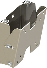 Silver wall mount bracket with tilt adjustment for flat panel displays 10 to 23 inches, featuring metal construction and mou…