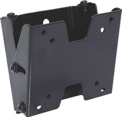 Black tilting wall mount bracket for flat panel displays 10 to 23 inches with adjustment hardware and cable management featu…