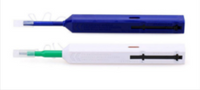 CP-250 2.50mm fiber optic cleaning pen with blue, green, and black components for SC/ST/FC connectors