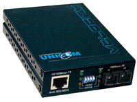 UNICOM Multi-Mode Dual SC Gigabit Media Converter with Ethernet port and fiber connectors for 500m network reach