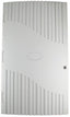 SCP 28 panel enclosure door with vertical ribbed design and cable management routing
