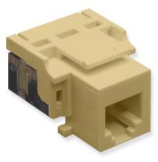 Ivory ICC EZ Voice RJ11 modular keystone jack for structured cabling and network installations Main image
