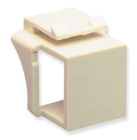 ICC Modular Keystone Blank Insert in Almond - structured cabling accessory with removable cover