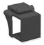 Black modular keystone blank insert with handle, part of 10-pack set for network cabling installations