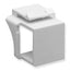 White modular keystone blank insert with snap-in design for structured cabling patch panels