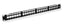24-port blank patch panel for 1RMS rack mount with cable management slots